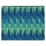 Christmas Trees Pattern Digital Paper Seamless Cosmetic Bag (XXXL)