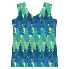 Christmas Trees Pattern Digital Paper Seamless Women s Basketball Tank Top from ArtsNow.com Front