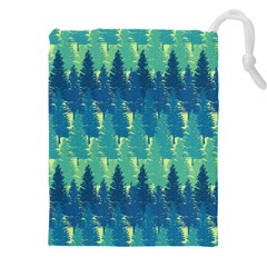 Christmas Trees Pattern Digital Paper Seamless Drawstring Pouch (5XL) from ArtsNow.com Front