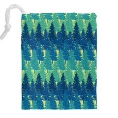 Christmas Trees Pattern Digital Paper Seamless Drawstring Pouch (5XL) from ArtsNow.com Back