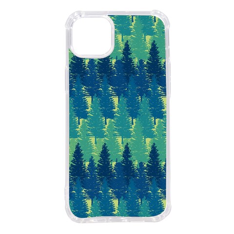 Christmas Trees Pattern Digital Paper Seamless iPhone 14 Plus TPU UV Print Case from ArtsNow.com Front