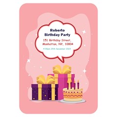 Birthday Invitation Card 5  x 7  (Rounded) from ArtsNow.com Back