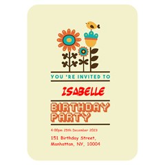 Birthday Invitation Card 5  x 7  (Rounded) from ArtsNow.com Back