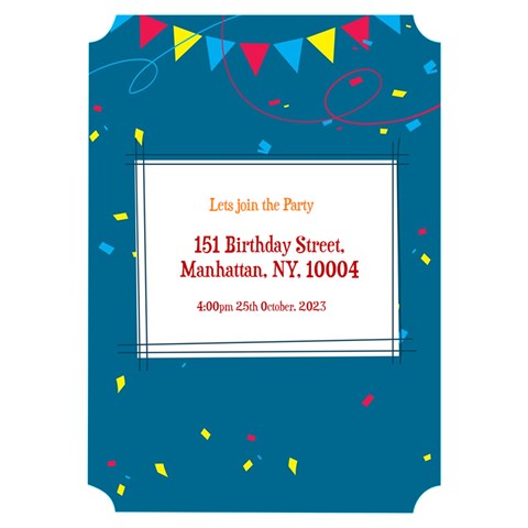 Birthday Invitation Card 5  x 7  (Ticket) from ArtsNow.com Left