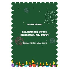 birthday Invitation Card 5  x 7  (Scallop) from ArtsNow.com Back