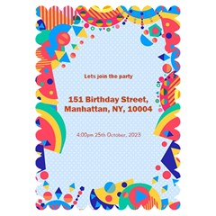 birthday Invitation Card 5  x 7  (Scallop) from ArtsNow.com Back