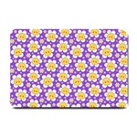 cute smile face chamomile Small Door Mat