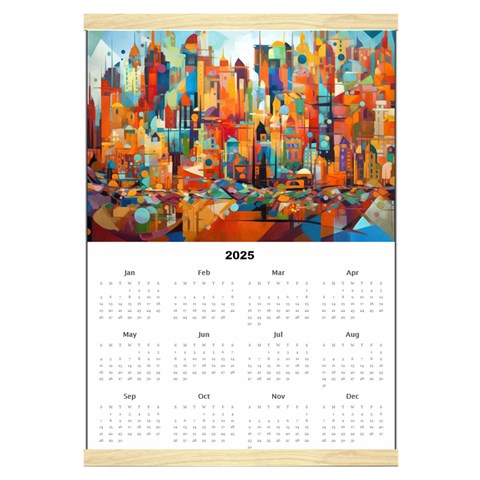 Personalized Calendar Style 1 Canvas Yearly Calendar 16  x 22  from ArtsNow.com Front - Jan 2025