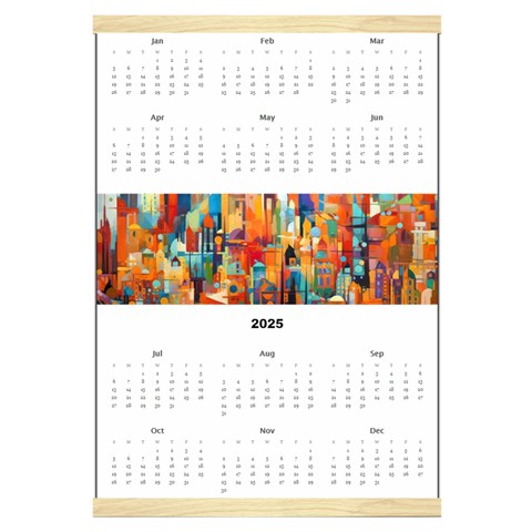 Personalized Calendar Style 2 Canvas Yearly Calendar 16  x 22  from ArtsNow.com Front - Jan 2025