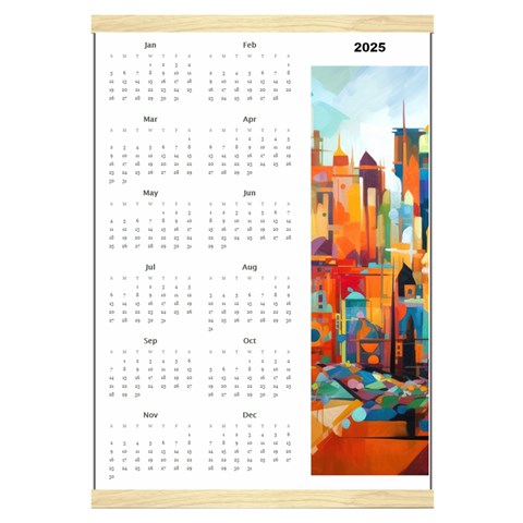 Personalized Calendar Style 4 Canvas Yearly Calendar 16  x 22  from ArtsNow.com Front - Jan 2025