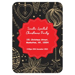 Xmas Invitation Card 5  x 7  (Rounded) from ArtsNow.com Back