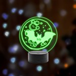 halloween Remote LED Acrylic Message Display (Black Round Stand) 