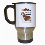 I Love My shetland Sheepdog Travel Mug (White)