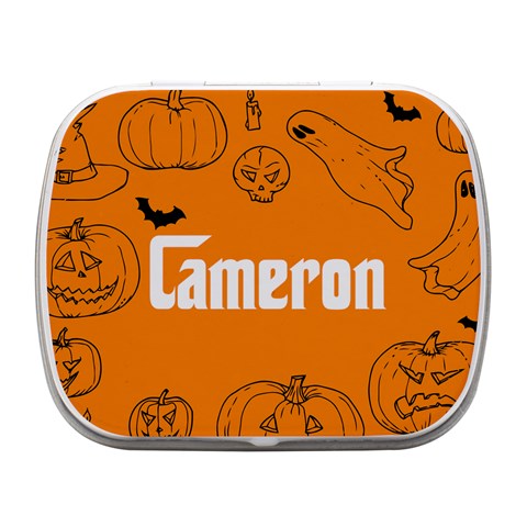 halloween Small Metal Box (White) from ArtsNow.com Front