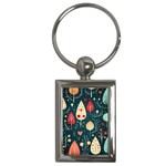 Christmas Tree Pattern Key Chain (Rectangle)