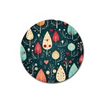 Christmas Tree Pattern Magnet 3  (Round)