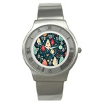 Christmas Tree Pattern Stainless Steel Watch