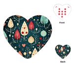 Christmas Tree Pattern Playing Cards Single Design (Heart)