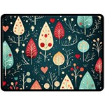 Christmas Tree Pattern Fleece Blanket (Large)