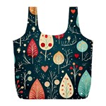 Christmas Tree Pattern Full Print Recycle Bag (L)