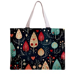 Christmas Tree Pattern Zipper Mini Tote Bag from ArtsNow.com Front