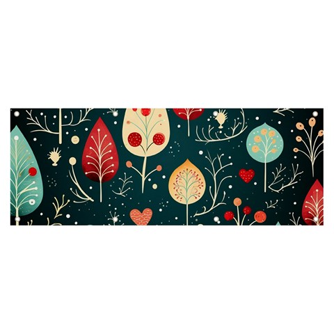 Christmas Tree Pattern Banner and Sign 8  x 3  from ArtsNow.com Front