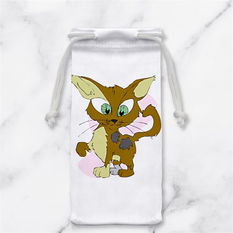 Cute cat Jewelry Bag from ArtsNow.com Back