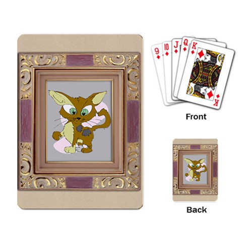 Cute cat Playing Cards Single Design from ArtsNow.com Back