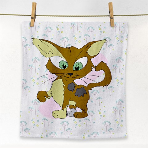 Cute cat Face Towel from ArtsNow.com Front