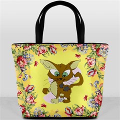 Cute cat Bucket Bag from ArtsNow.com Front