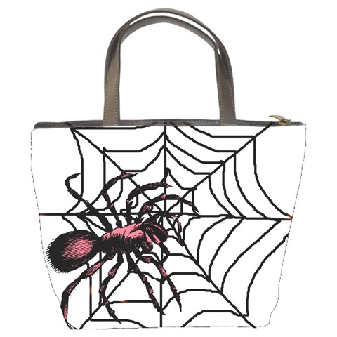 Spider in web Bucket Bag from ArtsNow.com Back