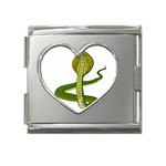 Cobra Mega Link Heart Italian Charm (18mm)