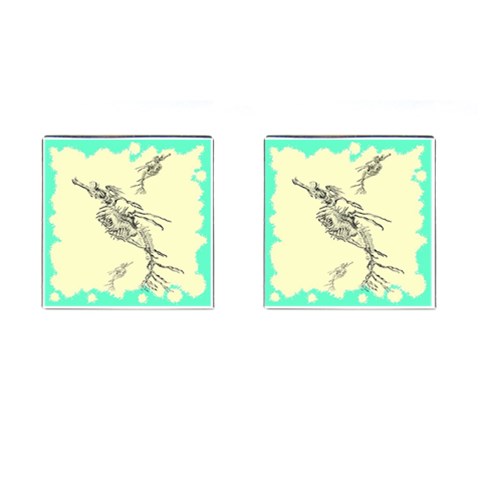 Sea dragon Cufflinks (Square) from ArtsNow.com Front(Pair)