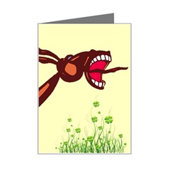 Braying donkey Mini Greeting Card from ArtsNow.com Left