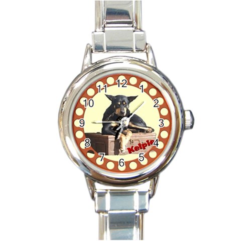 Kelpie 2 Round Italian Charm Watch from ArtsNow.com Front