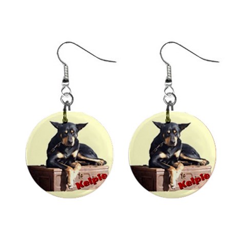 Kelpie 2 1  Button Earrings from ArtsNow.com Front