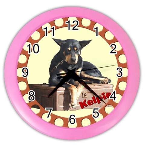 Kelpie 2 Color Wall Clock from ArtsNow.com Front