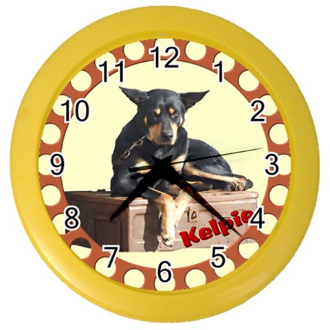 Kelpie 2 Color Wall Clock from ArtsNow.com Front