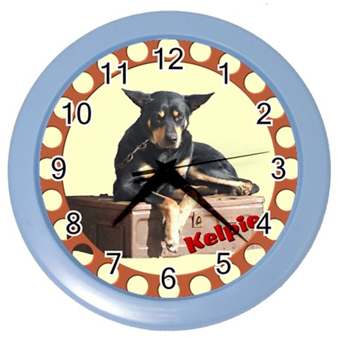 Kelpie 2 Color Wall Clock from ArtsNow.com Front