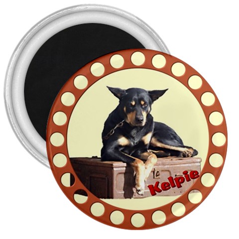 Kelpie 2 3  Magnet from ArtsNow.com Front