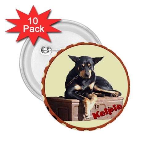 Kelpie 2 2.25  Button (10 pack) from ArtsNow.com Front