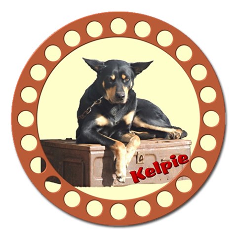 Kelpie 2 Magnet 5  (Round) from ArtsNow.com Front