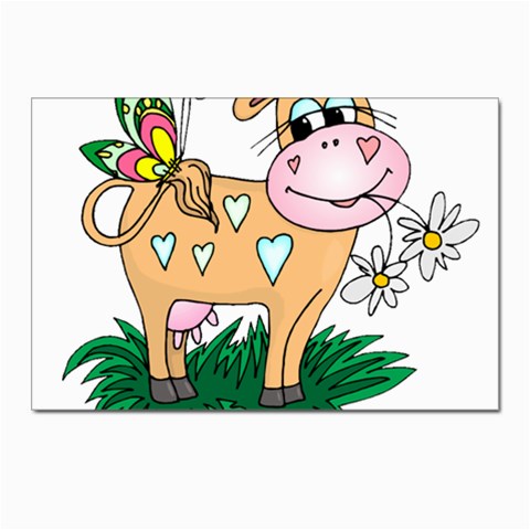 Cute cow Postcard 4 x 6  (Pkg of 10) from ArtsNow.com Front