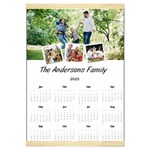 Personalized Family Calendar Canvas Yearly Calendar 16  x 22 