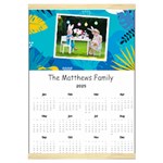 Personalized Summer Family Calendar Canvas Yearly Calendar 16  x 22 