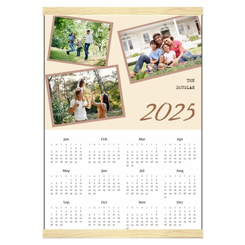 Personalized Family Calendar Canvas Yearly Calendar 16  x 22  from ArtsNow.com Front - Jan 2025