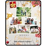 Christmas Family Photo Medium Blanket Fleece Blanket (Medium)