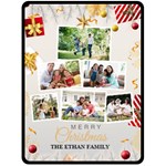 Christmas Tree Family Photo Large Blanket Fleece Blanket (Large)