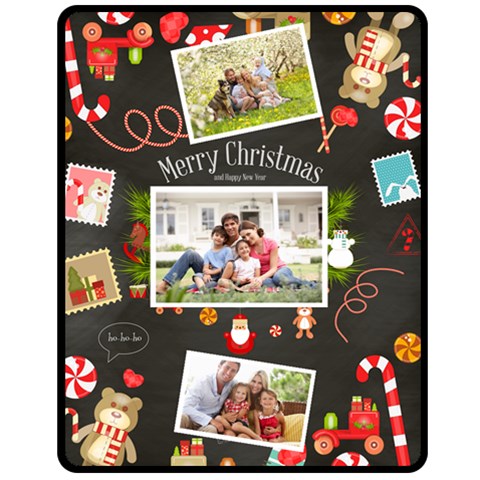 Christmas Family Medium Blanket Fleece Blanket (Medium) from ArtsNow.com 60 x50  Blanket Front