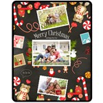 Christmas Family Medium Blanket Fleece Blanket (Medium)